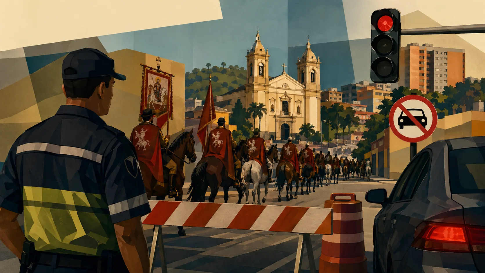 Vai passar por São Roque? Romaria bloqueia dezenas de ruas e lista revela onde evitar