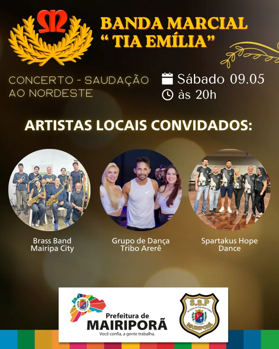 O evento acontece na Avenida Tabelião Passarela, 850, em espaço central da cidade. A expectativa é de público elevado, já que a entrada é gratuita e a programação reúne diferentes linguagens artísticas.