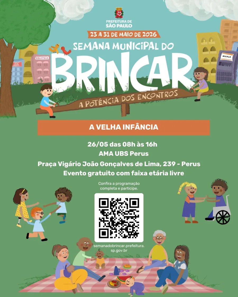 O evento terá oficinas, brincadeiras, plantio e rodas de conversa voltadas ao desenvolvimento infantil de crianças entre 0 e 6 anos.