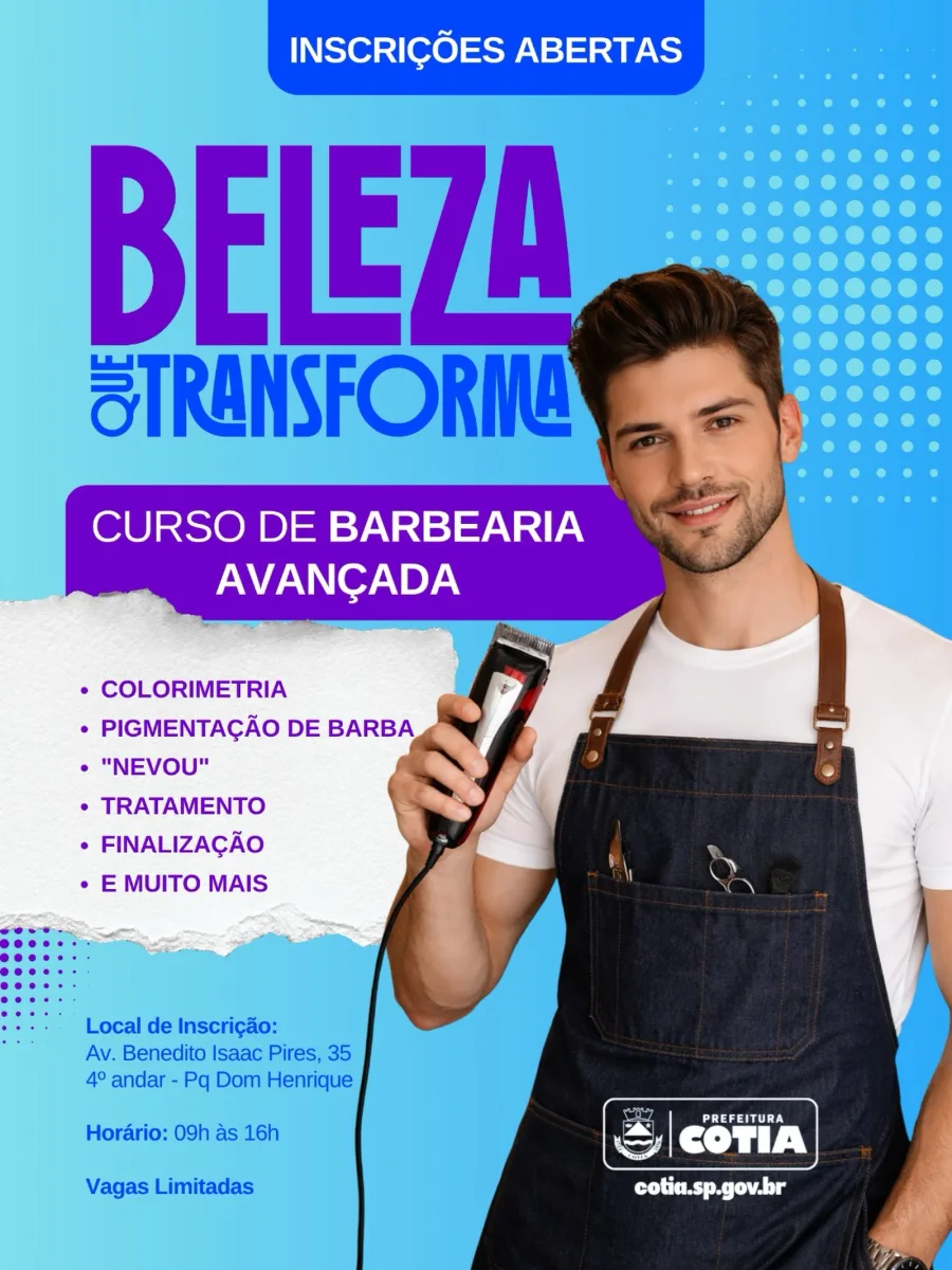 Voltado a pessoas com 16 anos ou mais, o curso exige que o interessado possua o Número de Inscrição Social, o NIS, atualizado. A formação inclui técnicas específicas e conteúdos voltados à prática profissional, com foco em geração de renda e inserção no mercado de trabalho.