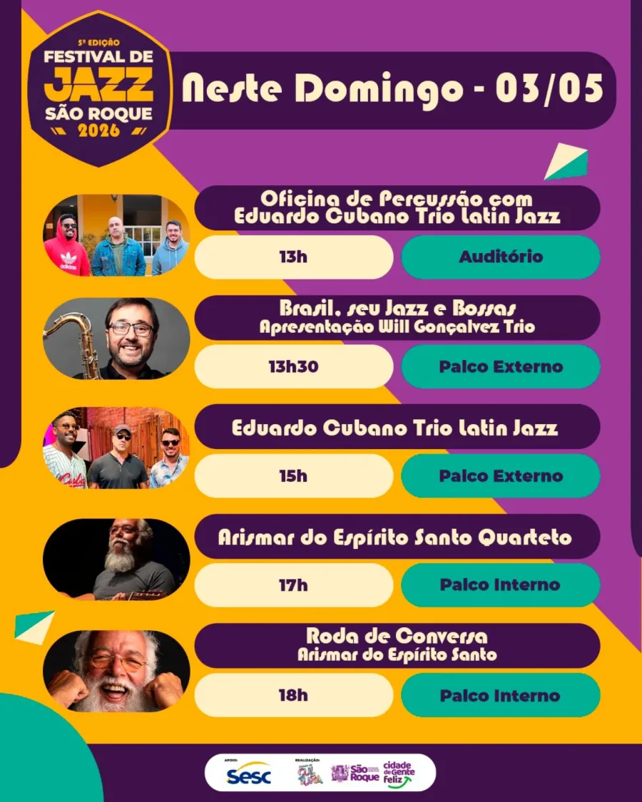 Com entrada gratuita, o evento reúne artistas e atividades ao longo do dia, consolidando a edição como uma das mais movimentadas do calendário cultural da cidade.