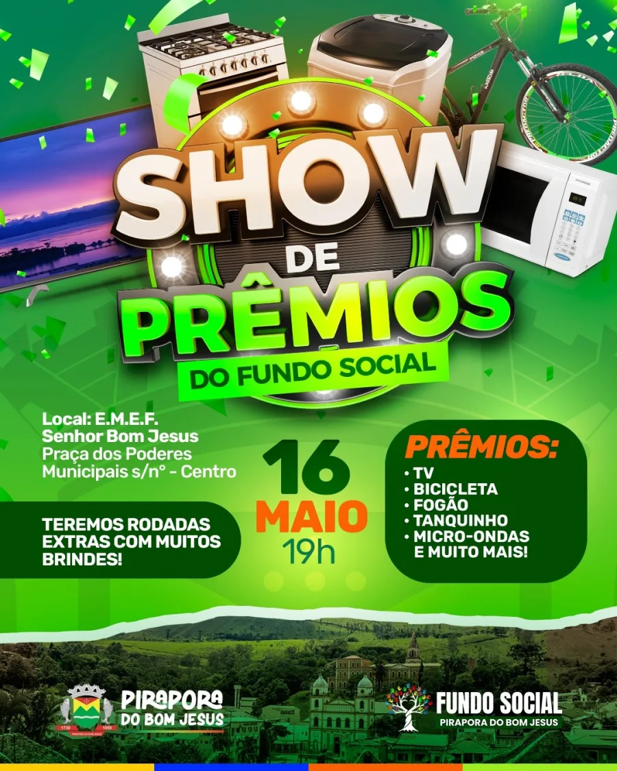 A ação organizada pelo Fundo Social reúne distribuição de prêmios, rodadas extras e participação aberta ao público, com expectativa de movimentação no centro da cidade.