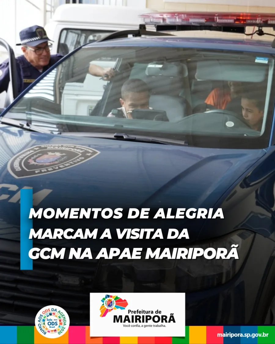 Alunos da APAE de Mairiporã receberam agentes da Guarda Municipal em atividade marcada por alegria e aproximação