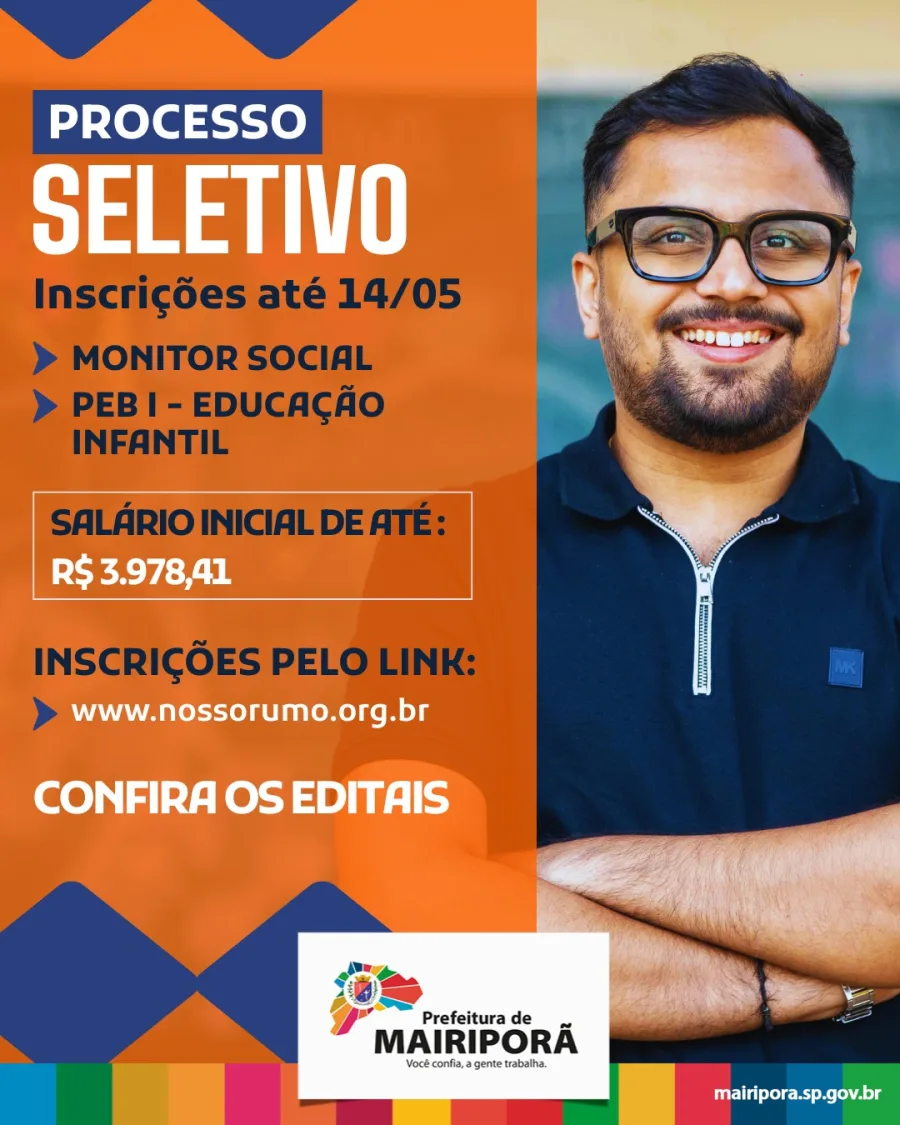 A prefeitura informou que os aprovados poderão ser chamados conforme a necessidade da administração municipal. Os salários oferecidos chegam a R$ 3.978,41 e incluem benefícios adicionais. A inscrição deve ser feita exclusivamente pelo site da banca organizadora.