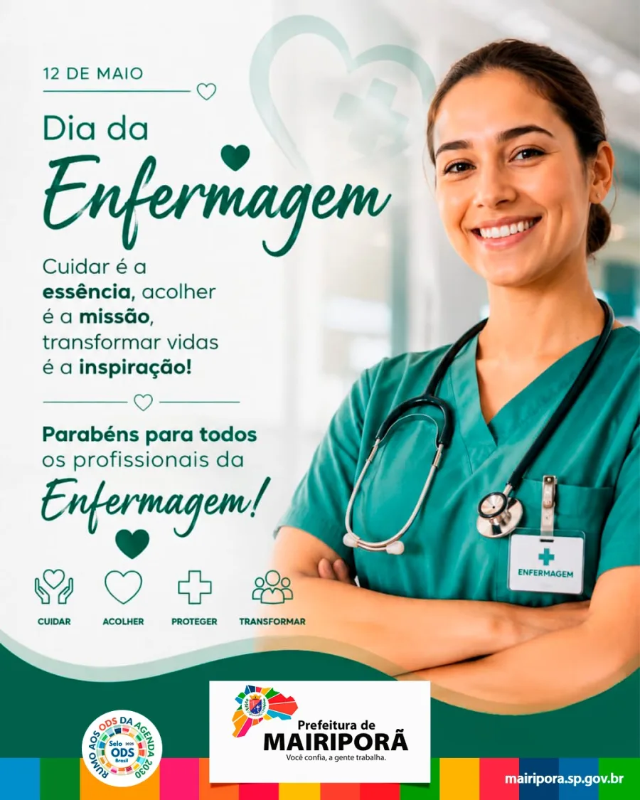 Mensagem destaca atuação de enfermeiros, técnicos e auxiliares que atendem diariamente a população nas unidades municipais.
