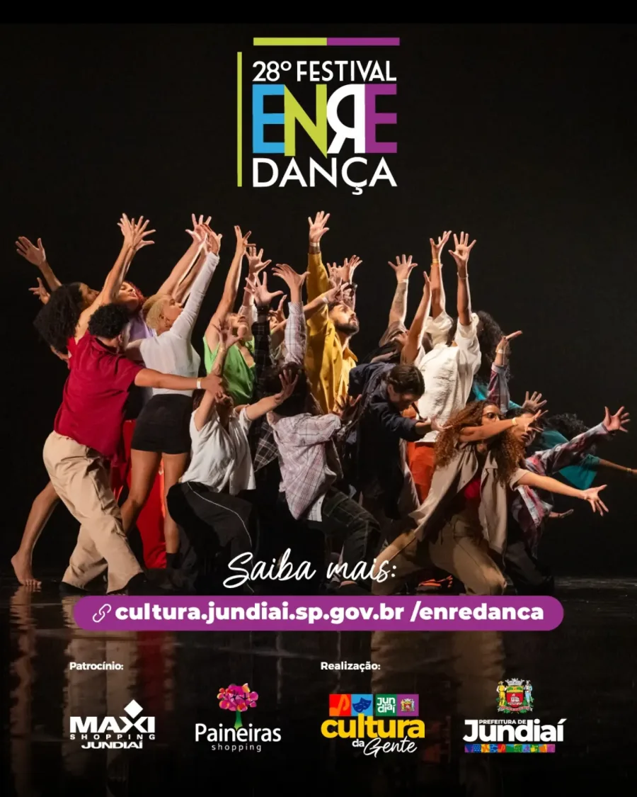 28º Festival Enredança reúne bailarinos de diferentes estilos em Jundiaí com programação gratuita e apresentações espalhadas por teatros e centros culturais da cidade.