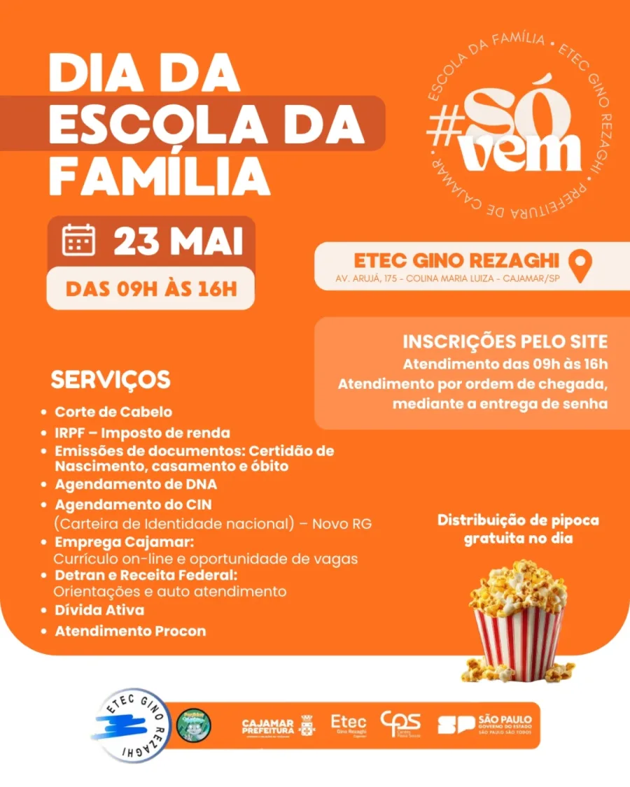 A programação inclui emissão de documentos, orientação sobre imposto de renda, oficinas de currículo e cadastro para vagas de emprego.