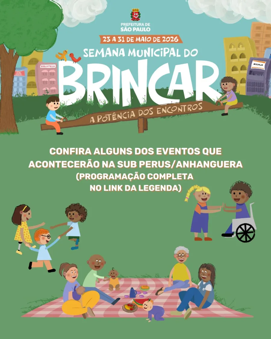 São Paulo promove Semana Municipal do Brincar com atividades gratuitas para crianças
