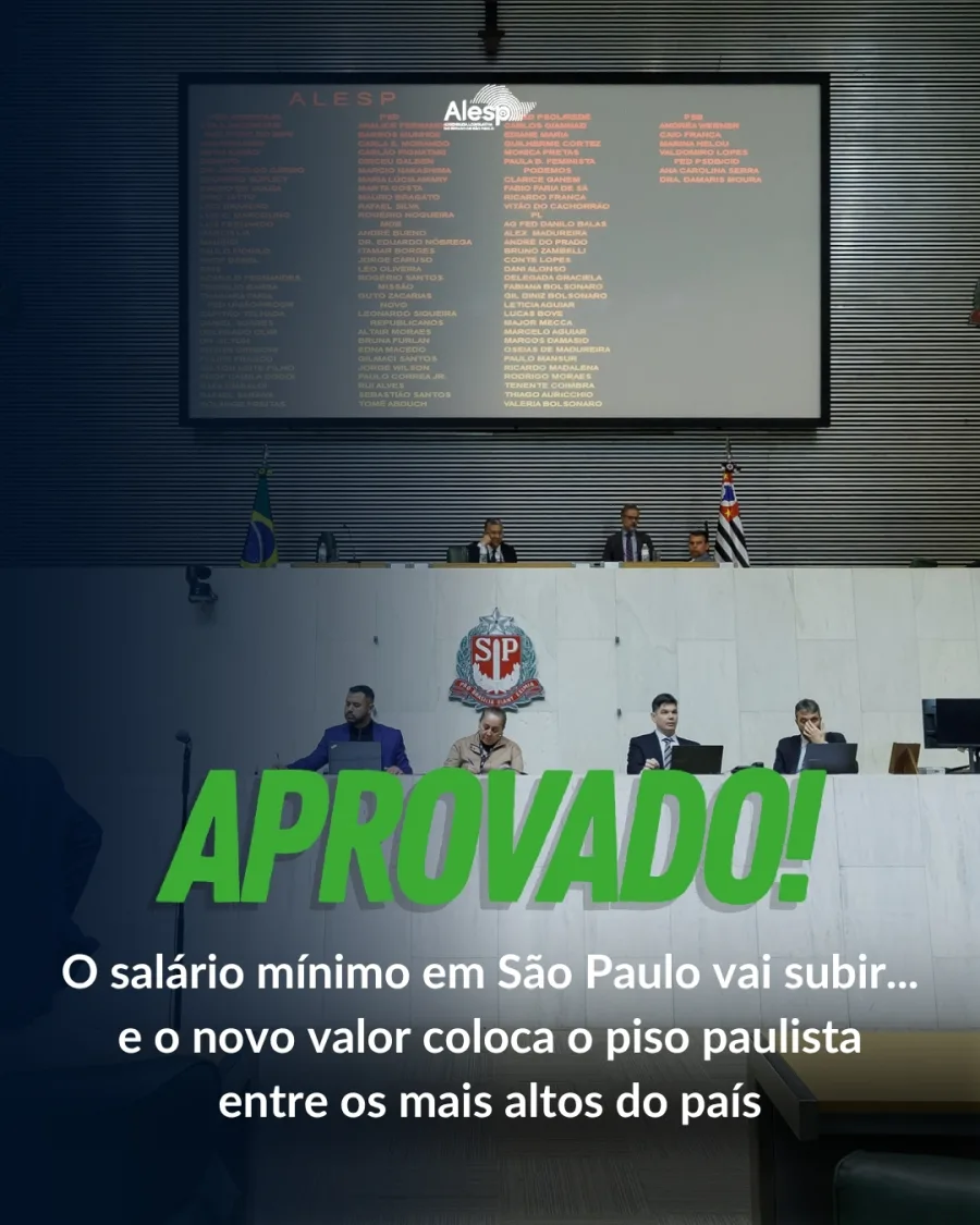 Novo piso salarial em SP: valor de R$ 1.874,36 amplia diferença para o mínimo nacional