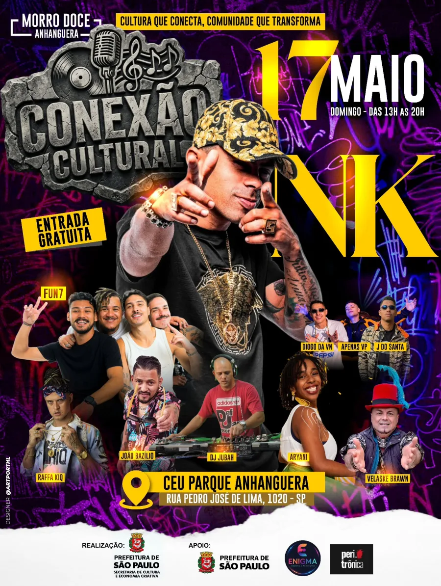 Com show de Neguinho do Kaxeta, o festival cultural em Perus reunirá artistas independentes, coletivos culturais e DJs em programação aberta ao público.