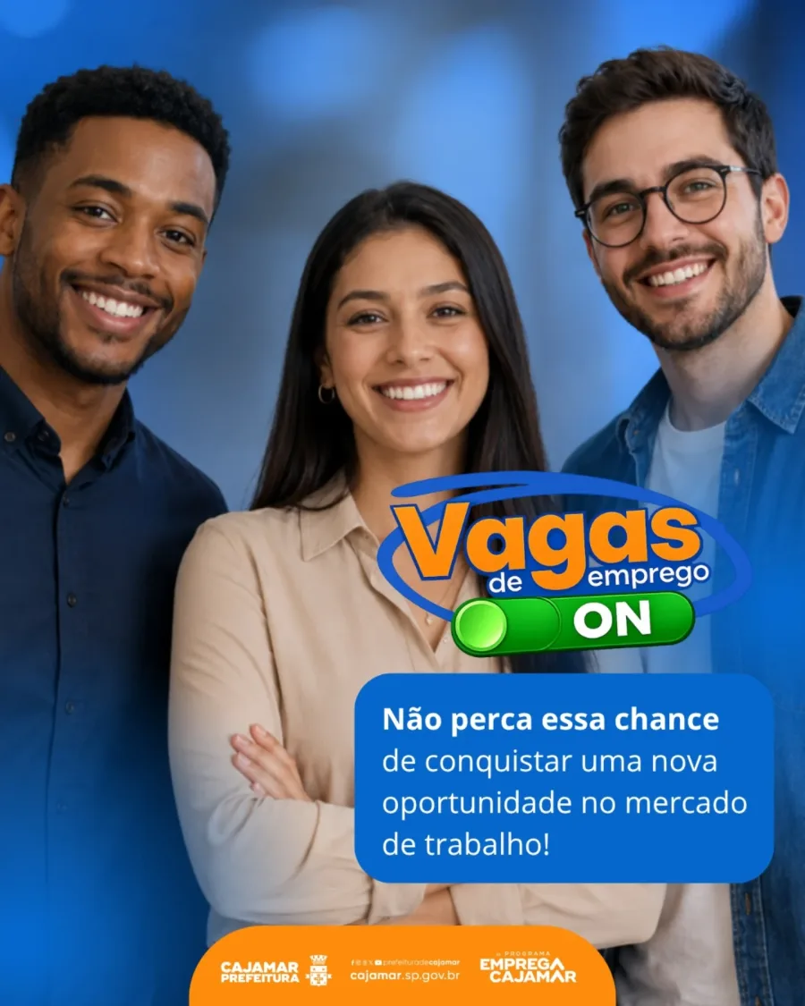 Emprega Cajamar abre novas vagas com oportunidades para diferentes perfis profissionais e salários que chegam a R$ 5 mil em processo com encaminhamento até 21 de maio.