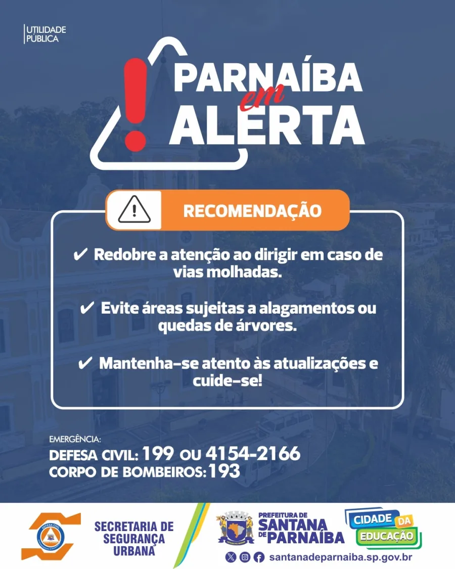 Defesa Civil coloca Santana de Parnaíba em alerta para frio, garoa e ventos nesta sexta-feira
