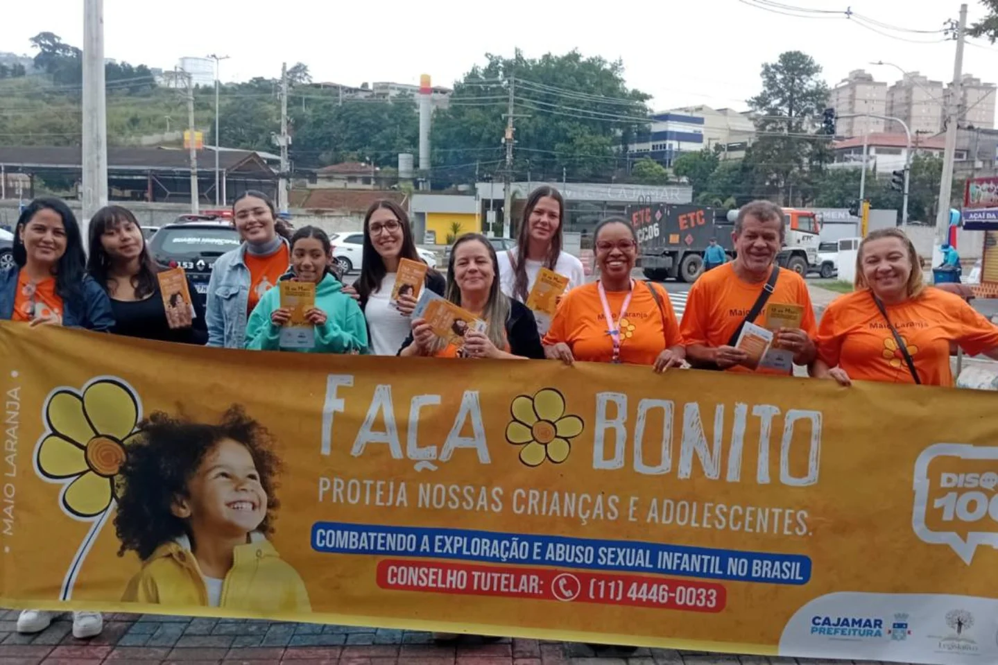 Maio Laranja em Cajamar: Blitz mobilizou Conselho Tutelar, Saúde e Segurança para combater violência contra crianças