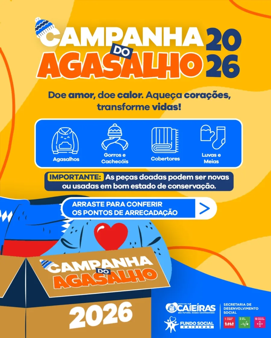 Caieiras amplia rede de arrecadação e inicia Campanha do Agasalho 2026 com pontos espalhados pela cidade