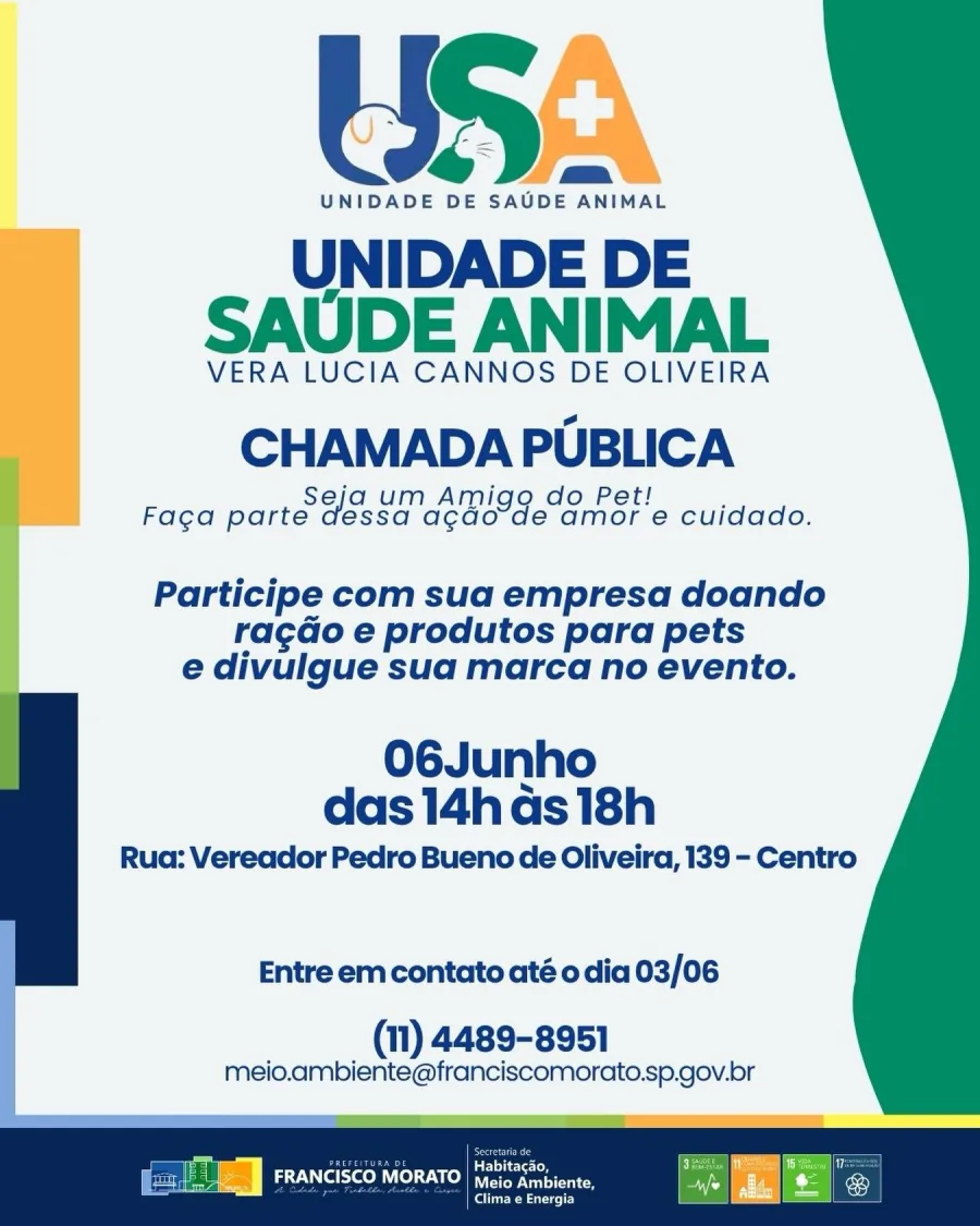 A iniciativa busca arrecadar ração e produtos para pets e prevê espaço de divulgação para empresas participantes durante o evento marcado para junho.