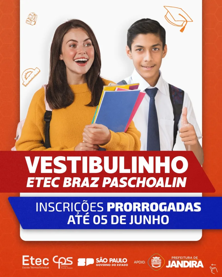 O novo prazo vai até 5 de junho e contempla oportunidades em Administração e Serviços Públicos para estudantes interessados em formação técnica.