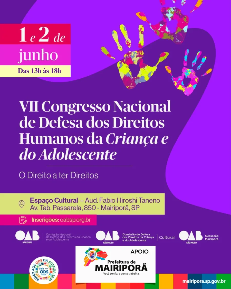 Mairiporã sedia congresso nacional sobre direitos da criança e do adolescente