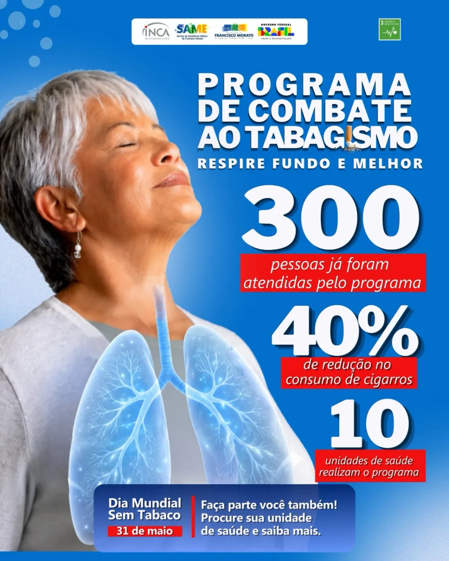 Segundo o município, os participantes registraram redução média de 40% no consumo de cigarros, enquanto parte deles conseguiu abandonar completamente o hábito.