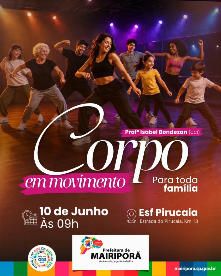 A programação acontece na ESF Pirucaia e será conduzida pela professora Isabel Bondezan, do Centro de Convivência do Idoso, em uma ação aberta à comunidade.