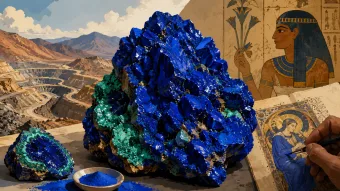 Azurita revela um segredo escondido sob a terra: O mineral azul que ajudou a encontrar cobre e marcou a história da arte