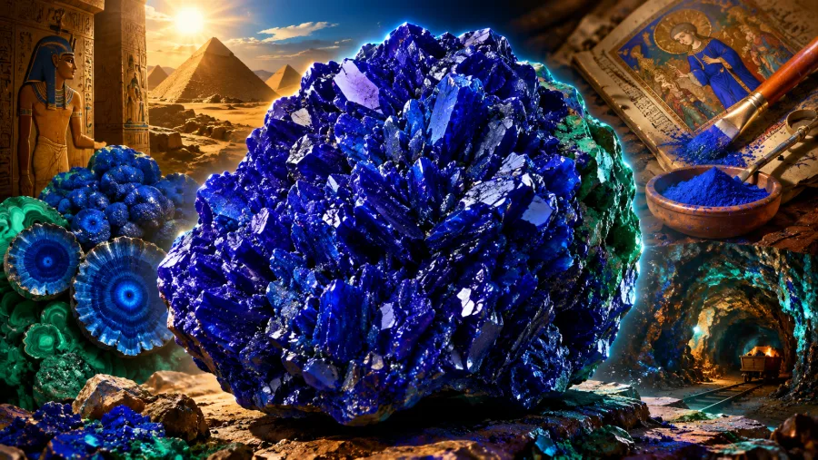 Presente em regiões ricas em cobre, a azurita combina valor científico, histórico e ornamental. Sua formação está ligada a processos naturais que transformam minerais próximos à superfície terrestre.