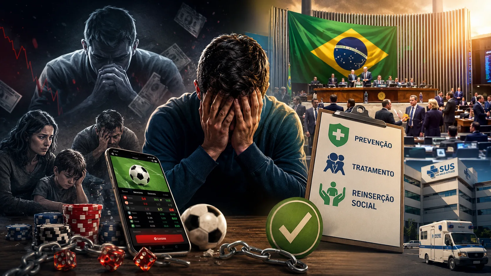 Entenda o projeto aprovado na Câmara para atender pessoas afetadas por apostas esportivas e jogos online