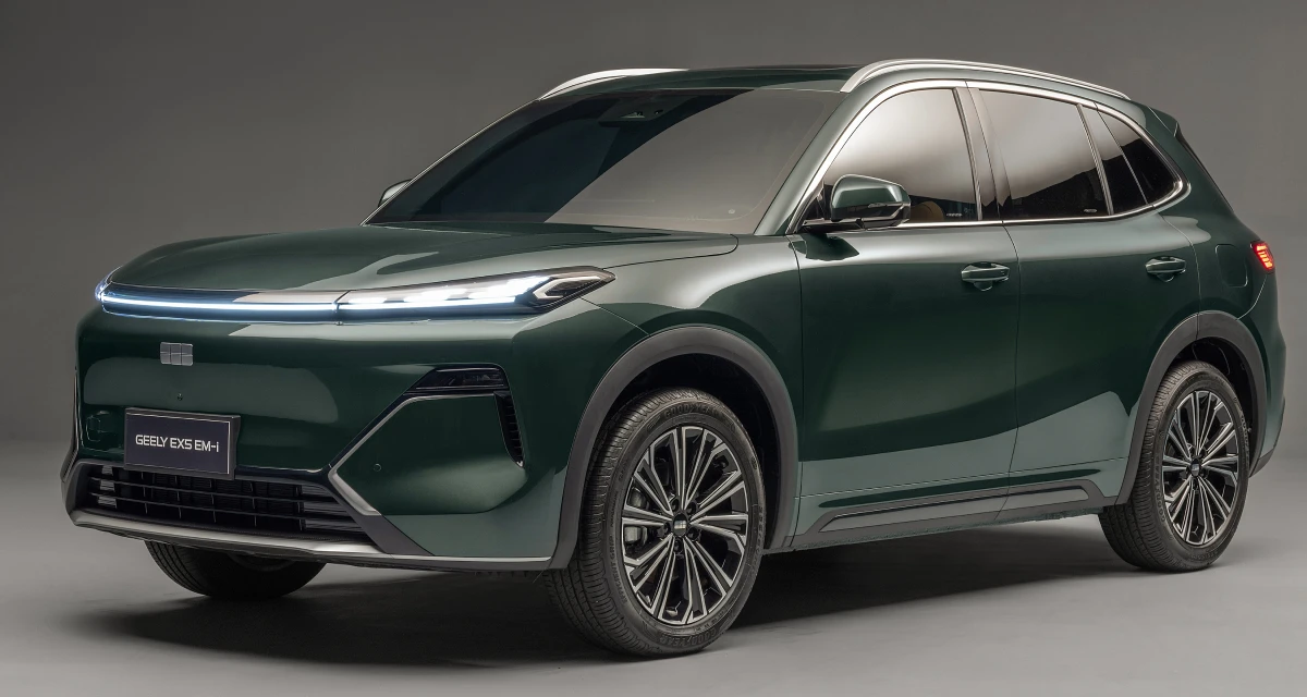 Geely lança SUV híbrido EX5 EM-i no Brasil com produção local e foco em autonomia elétrica