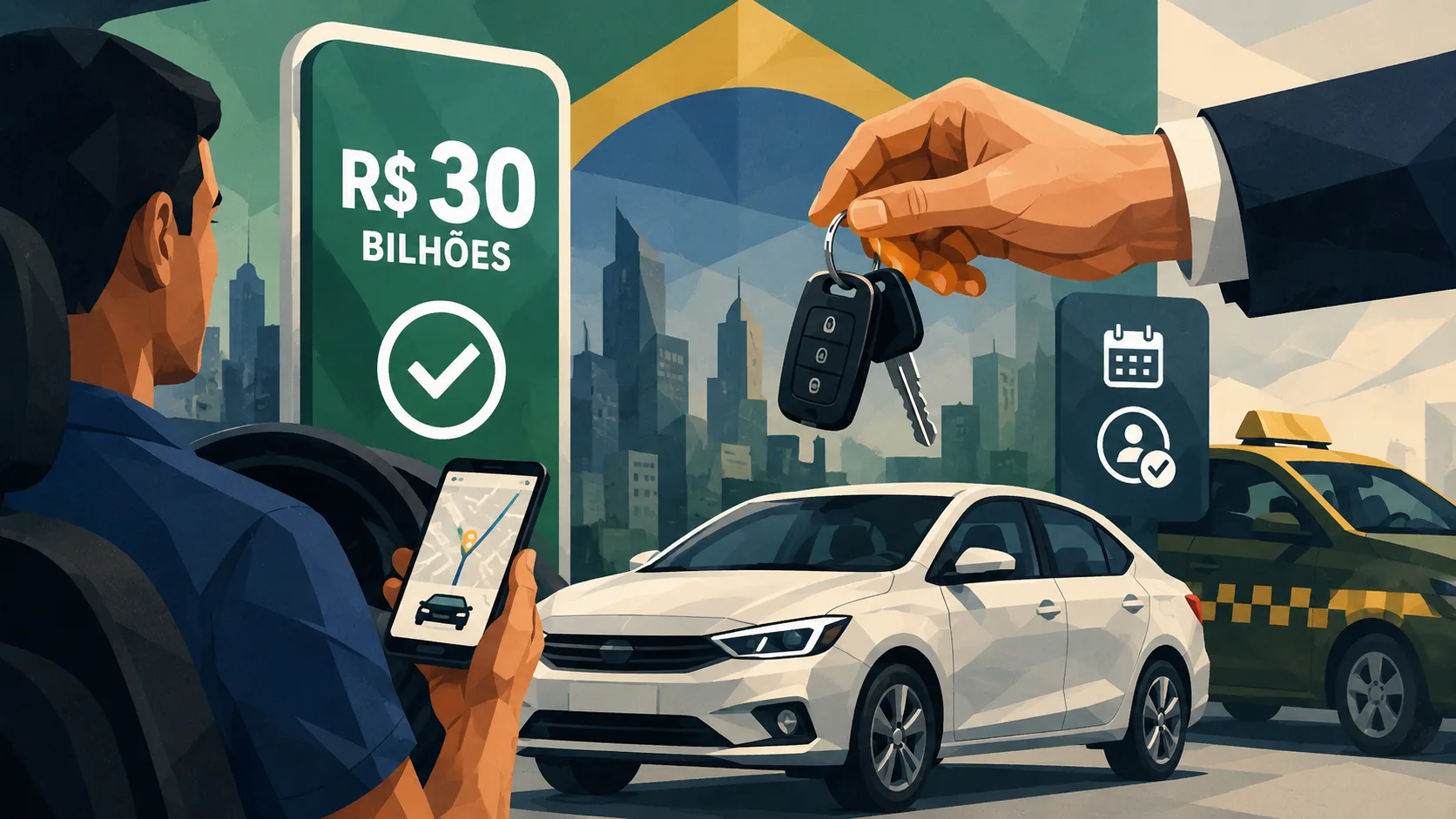 Motoristas de app e taxistas ganharam acesso a crédito bilionário e as novas regras já começaram a gerar corrida por carros zero