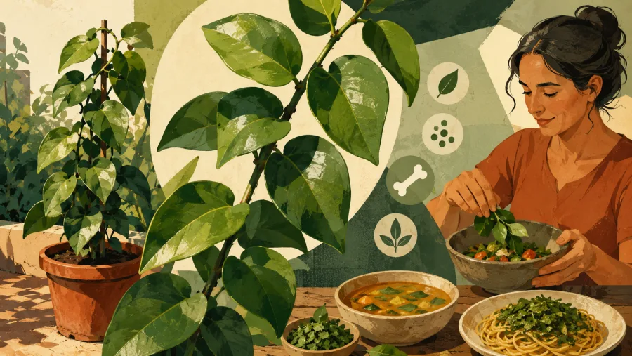 Tradicional na culinária brasileira, a ora-pro-nóbis cresce rapidamente, suporta períodos de seca e pode ser utilizada em saladas, sopas, massas e diversas receitas.