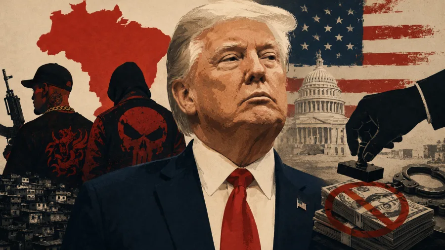 Governo Trump anunciou novas sanções contra PCC e CV, apontando atuação internacional das facções e risco à segurança americana.