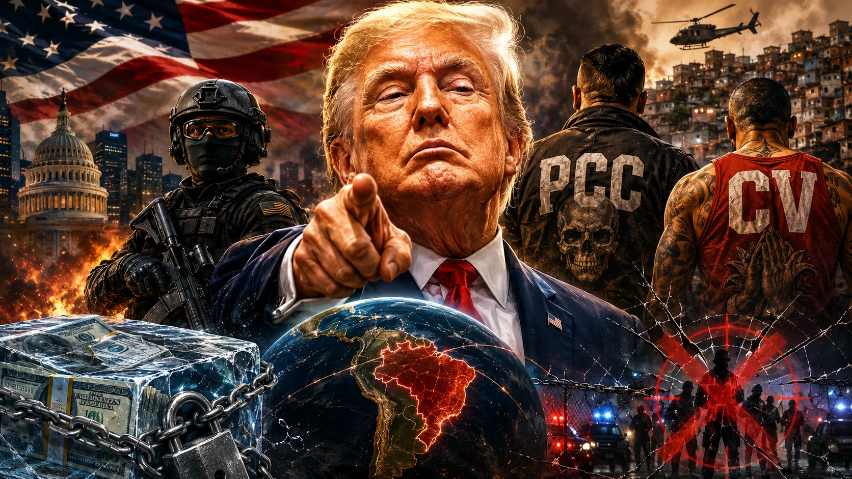PCC e CV viram alvo dos EUA: Decisão de Trump revela o que pode mudar no Brasil a partir de 5 de junho
