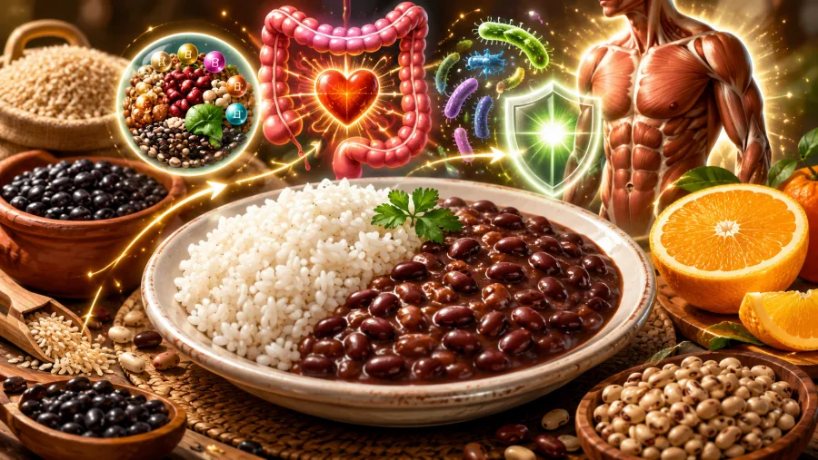 Pesquisas recentes publicadas em revistas científicas internacionais mostram que o feijão pode contribuir para controle de peso, saúde intestinal e equilíbrio cardiovascular, enquanto o arroz integral concentra compostos antioxidantes associados à proteção celular. Especialistas afirmam que a combinação ganhou espaço na cultura alimentar brasileira não apenas pelo custo acessível, mas principalmente pela capacidade de fornecer saciedade, energia e nutrientes importantes para o funcionamento do organismo.