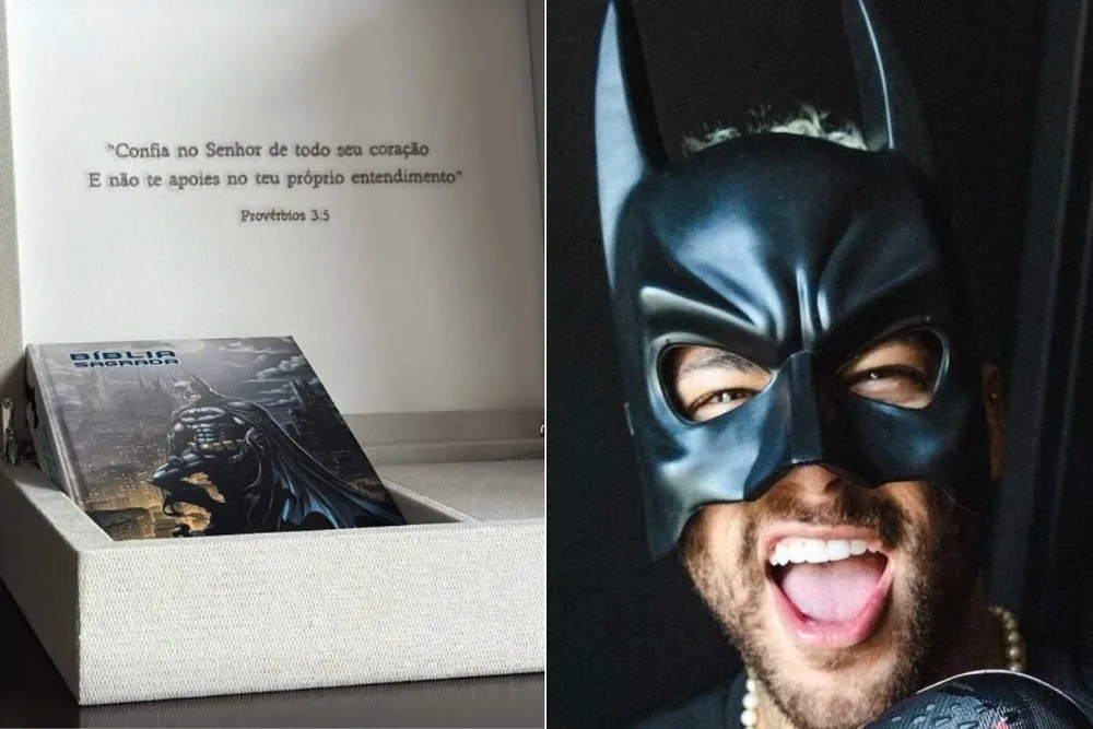 Neymar viralizou após publicar uma Bíblia Sagrada com capa do Batman dois dias depois da convocação para a Copa do Mundo