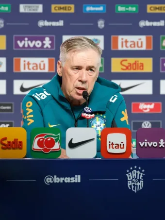Carlo Ancelotti, técnico da Seleção Brasileira na Copa 2026, disse: “O capitão segue sendo o Marquinhos”