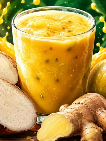 Suco de Inhame com gengibre e maracujá: para que serve e como fazer