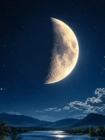 Que Lua estamos hoje? Quarto Crescente é a fase desta segunda-feira (25/05/2026)
