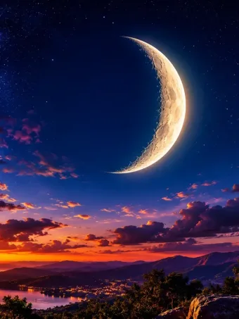 Que lua estamos hoje? Lua Crescente aparece com 22% de iluminação nesta quinta (21/05/2026)