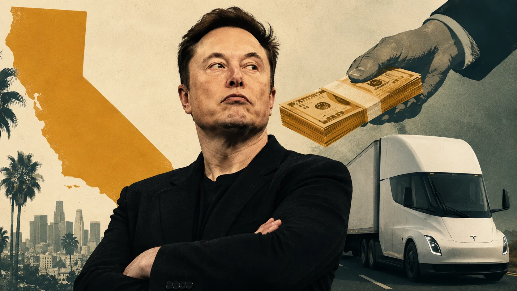 Elon Musk atacou a Califórnia por anos, mas agora depende de bilhões do estado para vender caminhão da Tesla