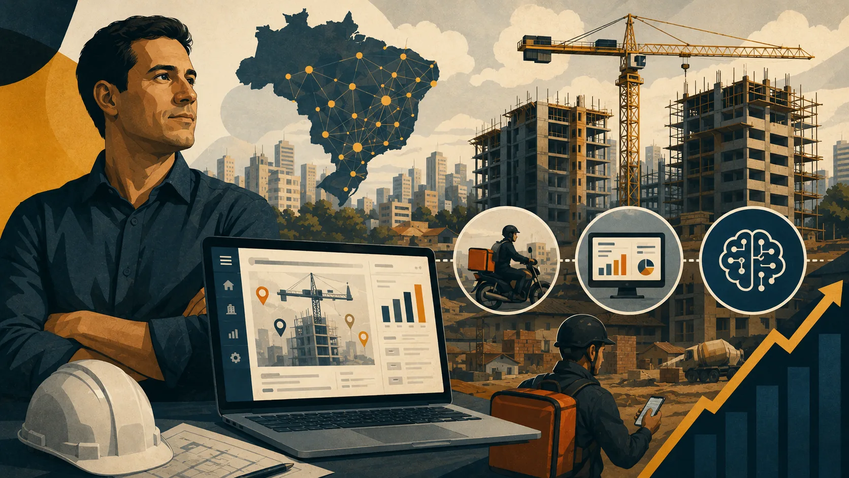 Empresário começou com R$ 30 e hoje movimenta mais de R$ 100 milhões com obras no Brasil