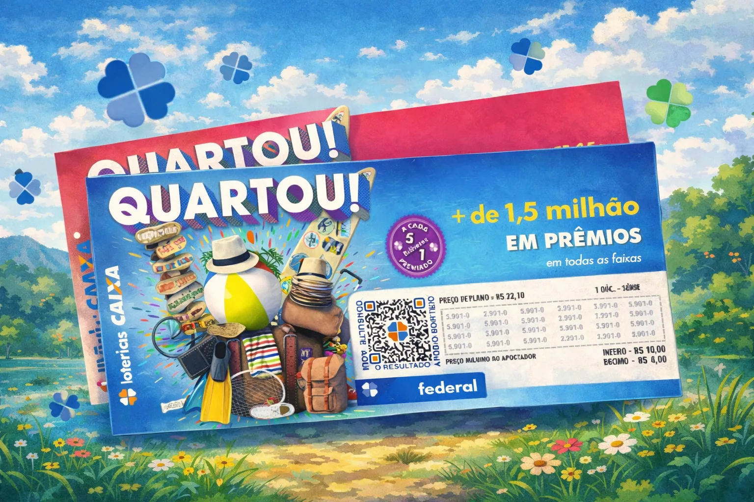 Resultado Loteria Federal Hoje, quarta-feira 13/05/2026: Concurso concurso 06065-8 tem sorteio de R$ 1,5 milhão; veja números sorteados
