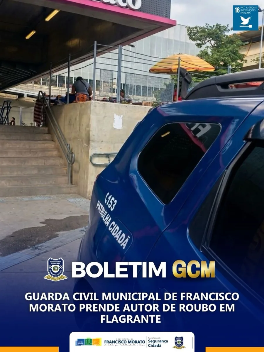 Uma perseguição mobilizou equipes da Guarda Civil Municipal de Francisco Morato após um roubo na Rua Xingu. A vítima recuperou bolsa, celular, dinheiro e cartões após a prisão do suspeito.