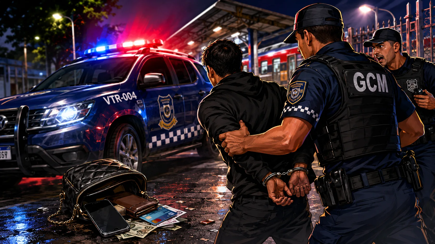 Homem foge após roubo perto da estação de Francisco Morato, mas acaba preso em perseguição da GCM