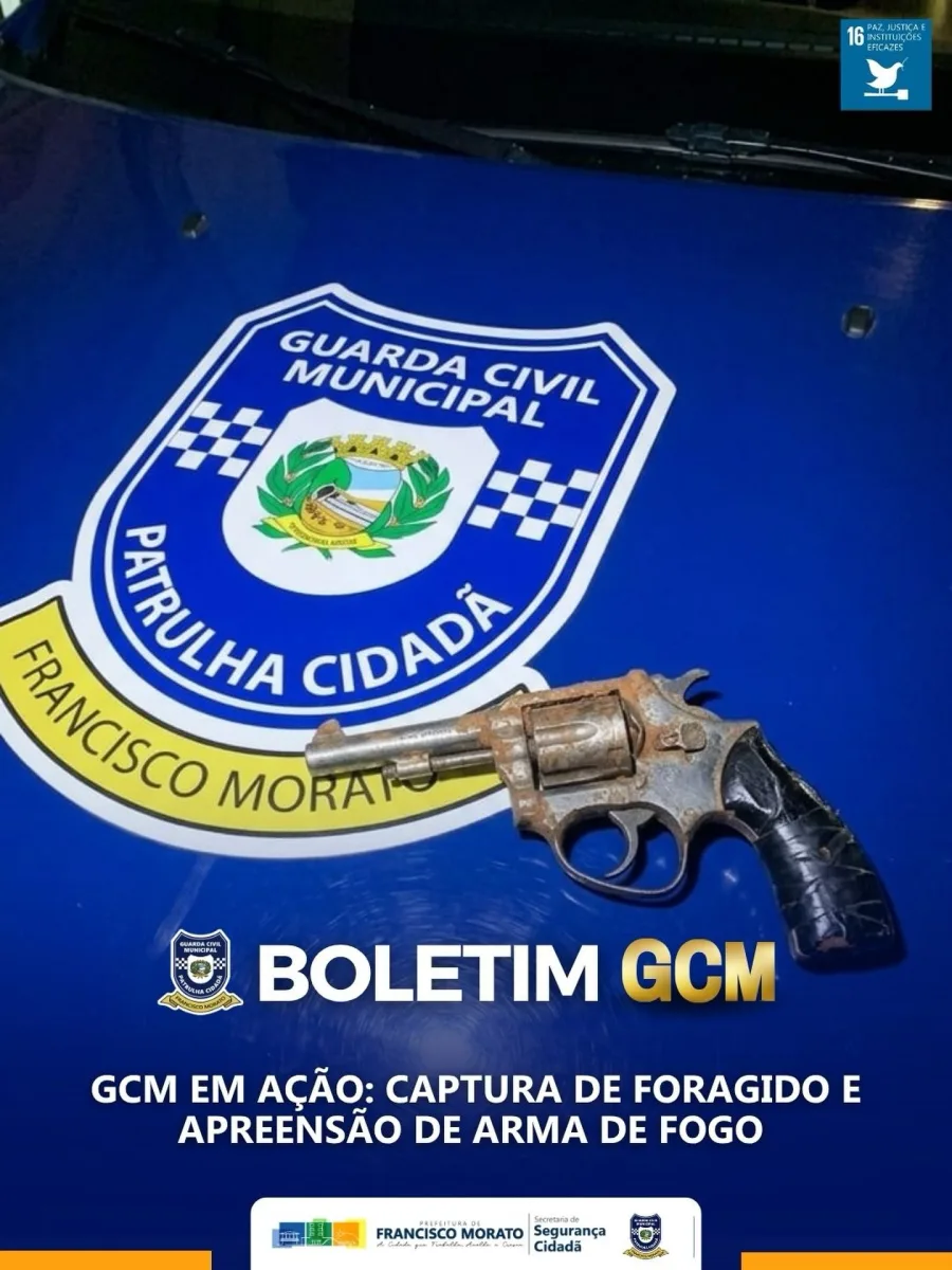 O suspeito tentou fugir por imóveis e telhados da região antes de ser capturado pela GCM com um revólver calibre .22.