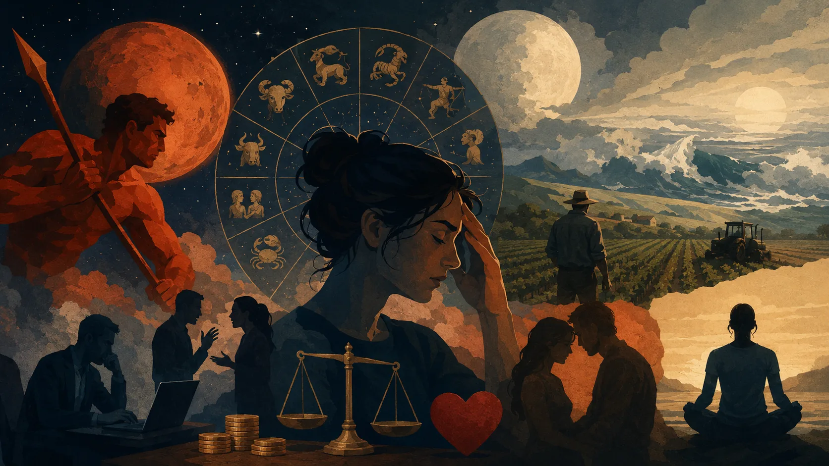 Horóscopo de Hoje 07 de maio de 2026: Marte acelera emoções e Lua intensa muda energia dos signos no Brasil