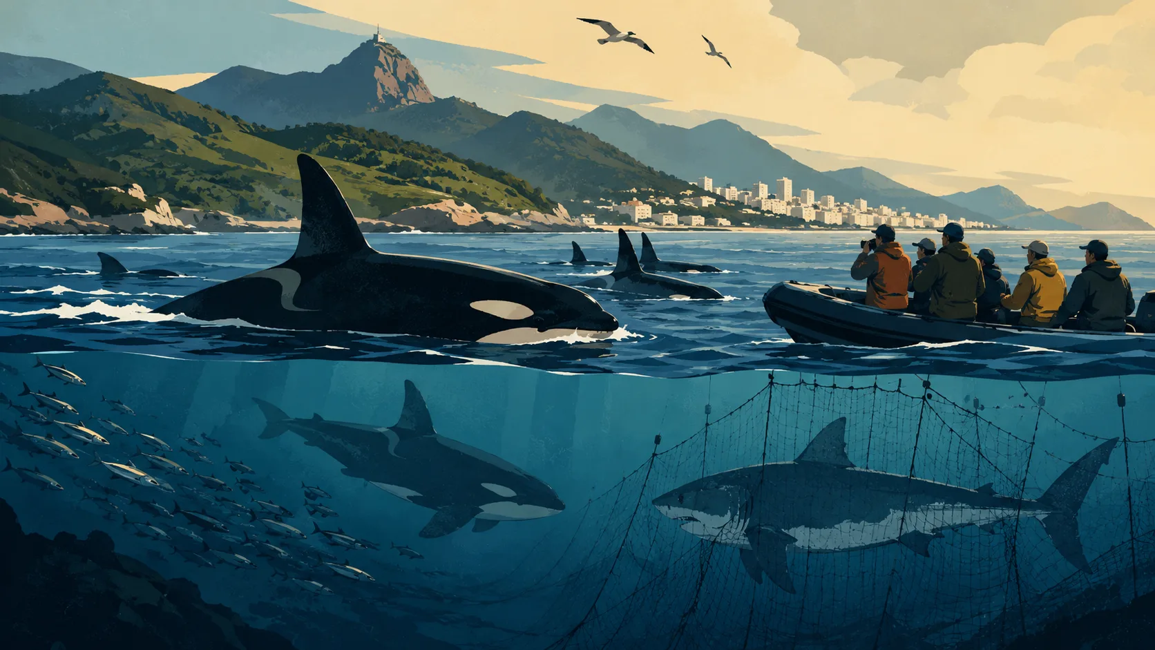 Tubarão Branco desapareceu de regiões inteiras após avanço silencioso de um animal visto no Brasil; Orcas vistas no litoral brasileiro estão ligadas a mudanças no comportamento de tubarões-brancos