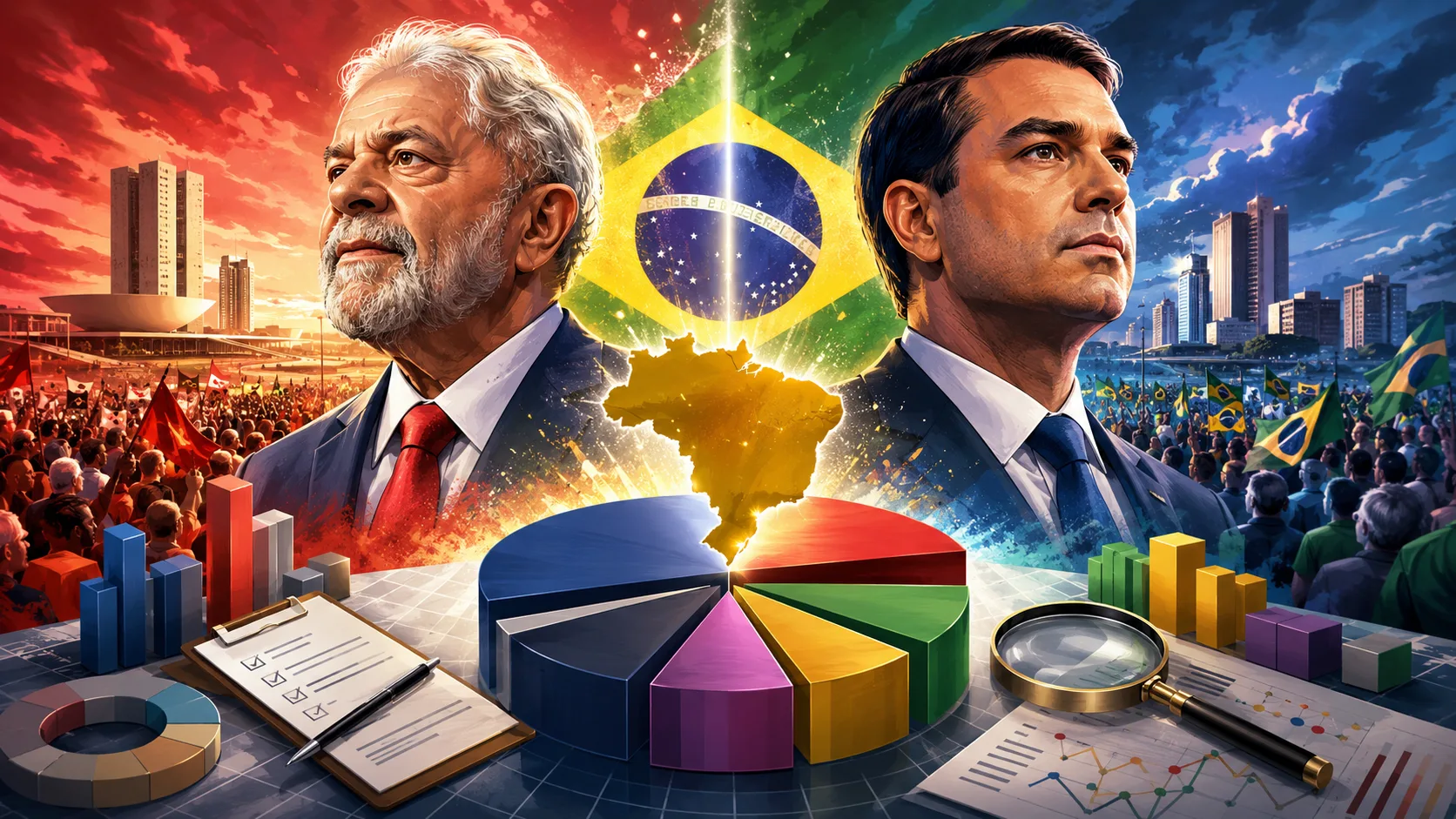 Pesquisa para presidente 2026 hoje: Lula abriu vantagem? Agregador revela novo cenário eleitoral e expõe distância real para Flávio Bolsonaro