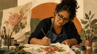 Franco da Rocha abriu oficinas de pintura em tecido para adultos e até iniciantes sem experiência podem participar