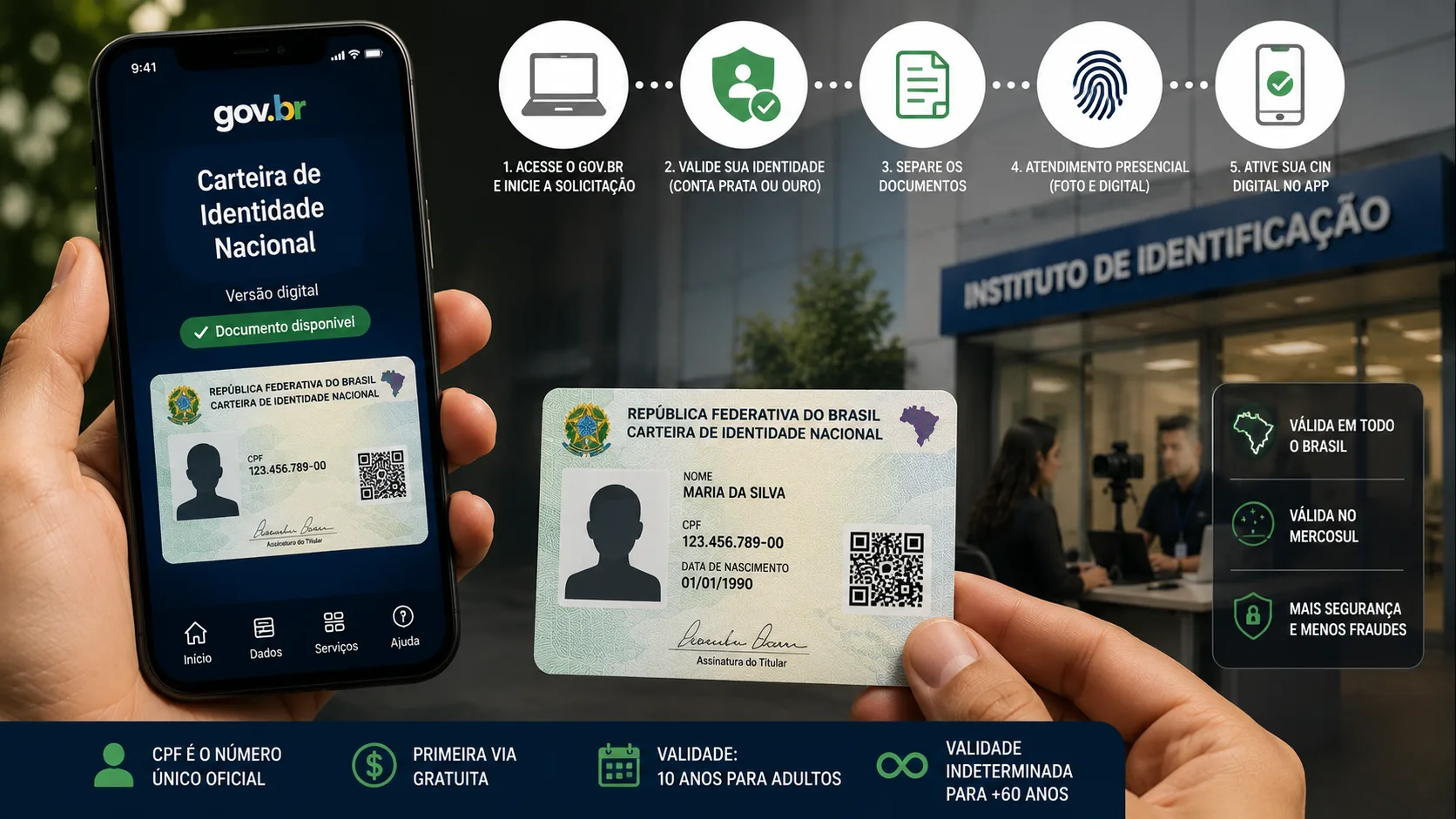 Como fazer nova carteira de identidade pelo Gov.br em casa
