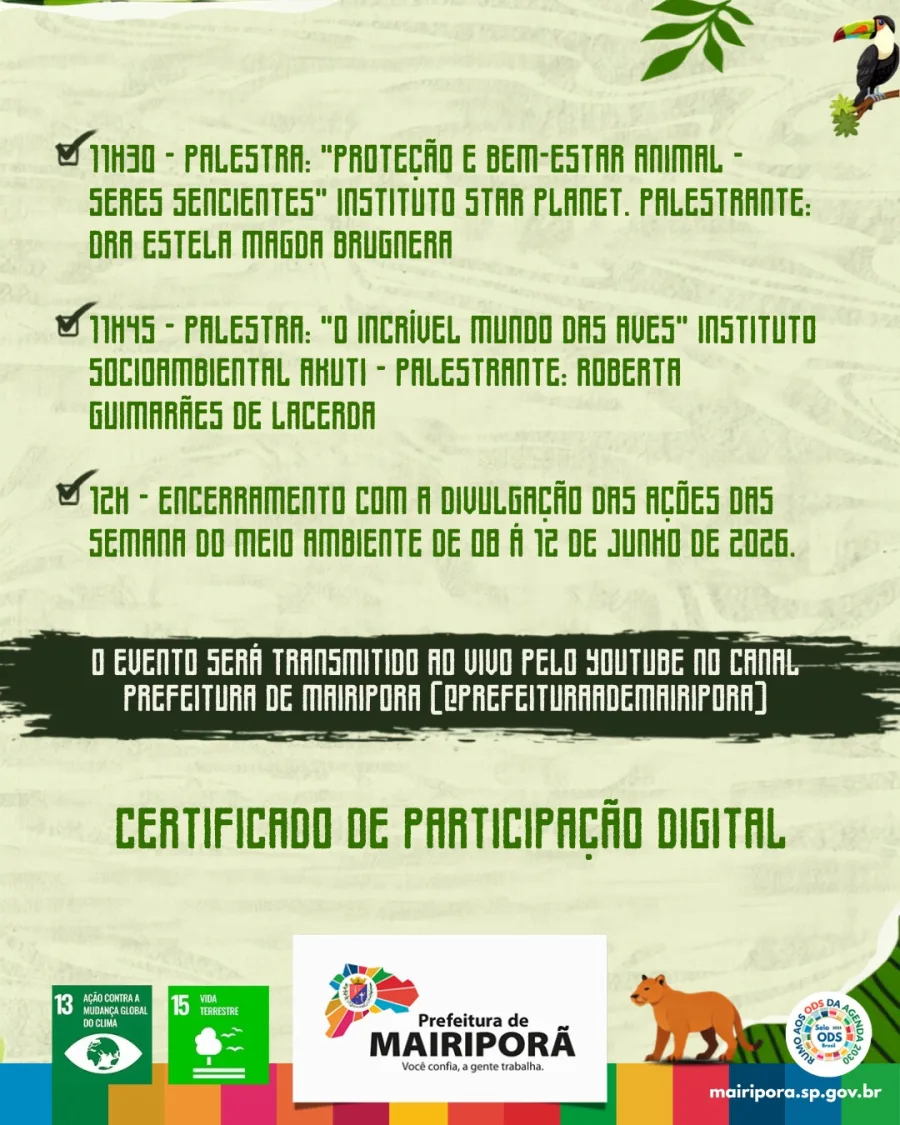 Evento reúne especialistas para falar sobre clima, biodiversidade e bem-estar animal