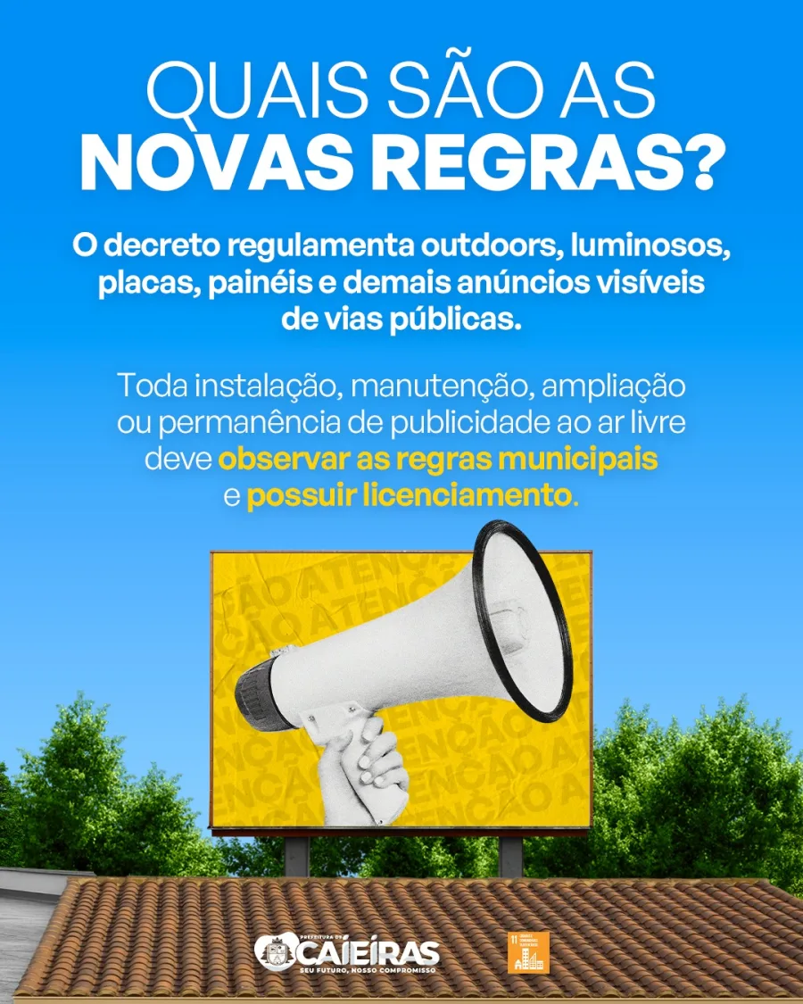 Outdoors terão limite de tamanho em Caieiras? Veja o que mudou em 2026
